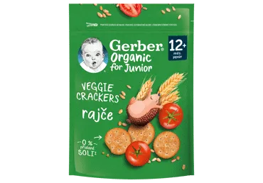 Krekeriai GERBER Organic, pomidorų skonio, 100 g LT EKO 001