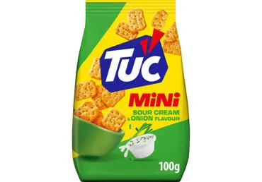 Grietinės ir svogūnų skonio mini krekeriai TUC MINI, 100 g