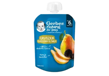 Kriauš.slyvų tyrelė GERBER;80g,6+, 80 g