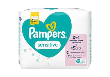 Kūdikių servetėlės PAMPERS Sensitive, 4x52 vnt.