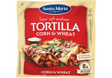Tortiljas Santa Maria kukurūzas, kviešu 336g