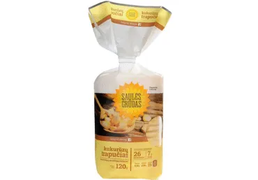 Kukurūzų trapučiai SAULĖS GRŪDAS, 120 g