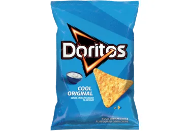 Kukurūzas čipši DORITOS, ar skābā krējuma mērces garšu, 100g