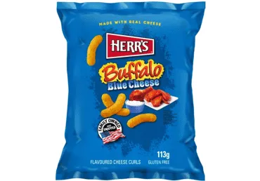 Kukurūzų traškučiai HERR'S, pelėsinio sūrio skonio, 113 g