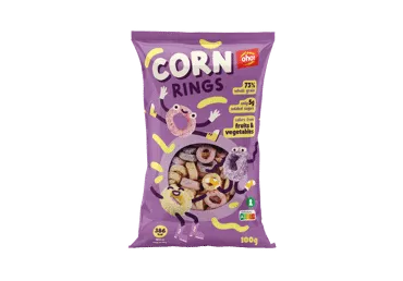 Kukurūzų užkandis OHO, Corn rings, 100 g