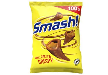 Kukurūzų užkandis SMASH, su pieniniu šokoladu, 100g