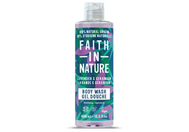 Kūno prausiklis FAITH IN NATURE LEVANDER&GERANIUM, 400 ml