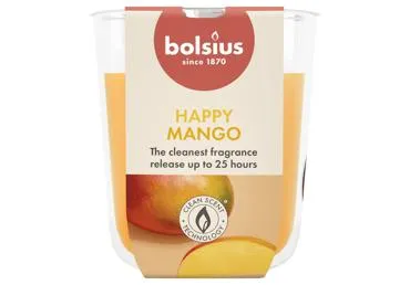 Kvapni žvakė stiklinėje BOLSIUS, mango 80/73mm