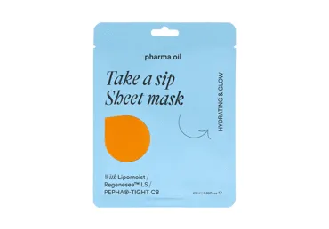 Lakštinė veido kaukė PHARMA OIL TAKE A SIP, 1 vnt.