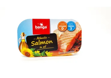 Lašiša aliejuje BANGA, 120 g
