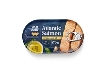 Lašišos filė WELL DONE aliejuje, 170g
