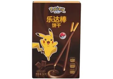 Lazdelės su šokoladiniu glaistu LEDA POKEMON, 52 g