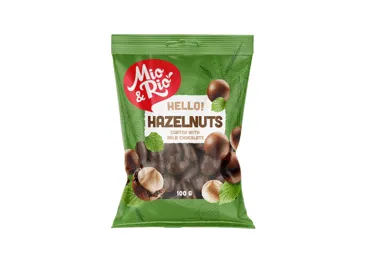 Lazdu rieksti piena šokolādē MIO&RIO 100g