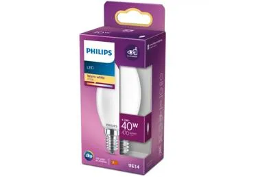 LED lemputė PHILIPS (E14, B35, 40W, 2700K, 470lm)