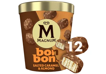 Saldējums BonBon MAGNUM sāļā karamele un mandeles 168g