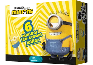 Ledai LEONE MINIONS, vanilės ir aviečių skonio, 198 g