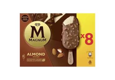 Saldējums MAGNUM mandeļu 8x75g