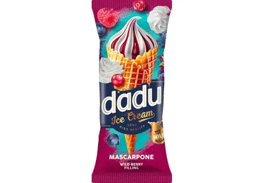 Ledai maskarponės sūrio skonio DADU su miško uogų įdaru, 95 g