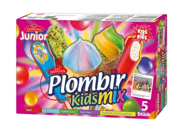 Saldējums DOVGAN Plombir Kids Mix 5gab