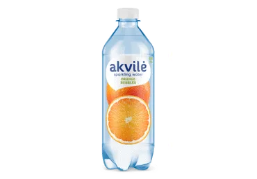Lengvai gazuotas stalo vanduo su apelsinų aromatu AKVILĖ, 600 ml