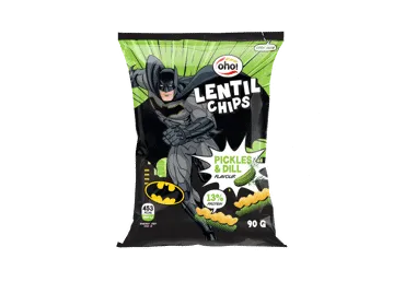 Lęšių traškučiai BATMAN OHO! marin. agurkų, krapų sk., 90 g