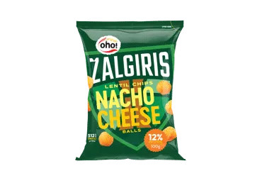 Lęšių traškučiai ŽALGIRIS OHO! su sūriu, 100 g