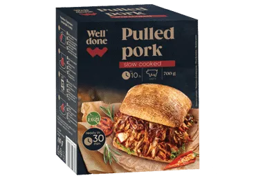 Lēni vārīta plucinātā cūkgaļa WELL DONE 700g