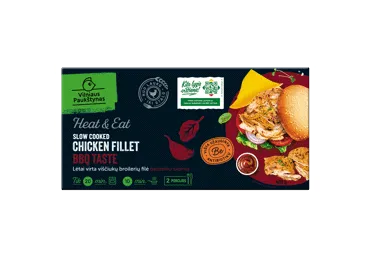 Lėtai virta viščiukų broilerių filė HEAT & EAT, barbekiu sk., 400 g