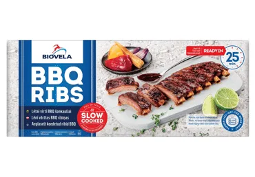 Lėtai virti marin. kiaulien. šonk. su barbekiu padažu, a.r., 500 g