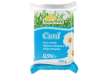 Liesa varškė FARM MILK, 0,5 % rieb., 180 g