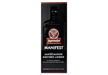 Likeris JAGERMEISTER MANIFEST 38%, 700 ml dėžutėje