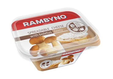 Lydytas tepamas sūrelis RAMBYNO. su baravykais,  50% rieb., 175 g