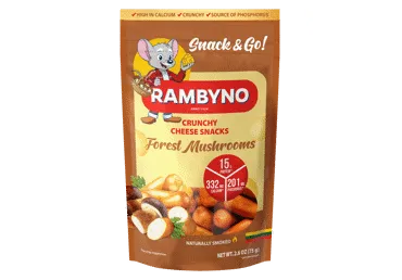 Lydytas rūkyt.sūrio užk.su miško grybais RAMBYNO, 45 % rieb., 75 g