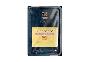 Siers Maasdam WELL DONE PREMIUM šķēlēs 120g