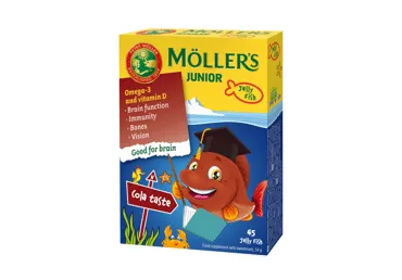 Maisto papildas MÖLLR’S JUNIOR OMEGA-3, N45, 45 vnt.