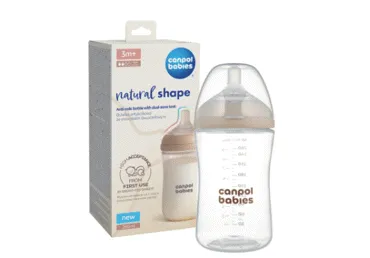Maitinimo buteliukas su žinduku CANPOL BABIES Natural shape 35/401, 260 ml