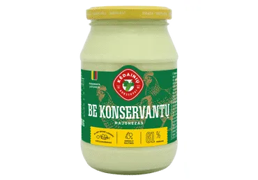 Majonezas KĖDAINIŲ BE KONSERVANTŲ, 62% rieb., 430 g