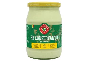 Majonezas BE KONSERVANTŲ, 62 % rieb., 630 g