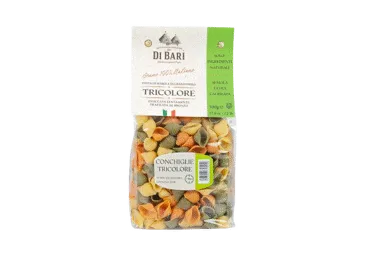 Makaronai DI BARI CONCHIGLIE TRICOLORE, 500 g