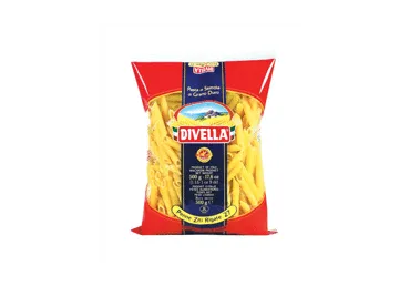 Makaronai DIVELLA PENNE ZITI RIGATE Nr. 27 (vamzdeliai), 500 g