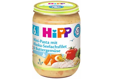 Makaronai HIPP su žuvų filė ir daržovėmis, nuo 6 mėnesių, 190 g