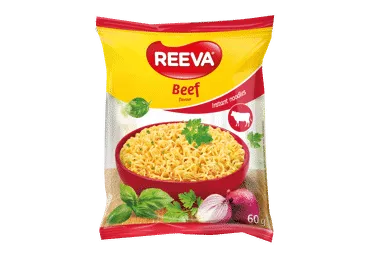 Nūdeles ā/p Reeva ar liellopa gaļas garšu pakā 60g