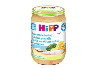 Makaronai su jūrine žuvimi ir brokoliais HIPP, nuo 8 mėn., 220 g