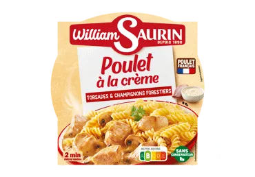 Makaronai WILLIAM SAURIN su vištiena, grietinėle ir grybais, 280 g