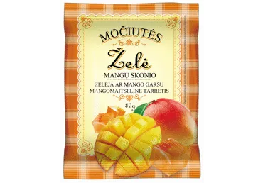Mangų skonio želė MOČIUTĖS, 80 g