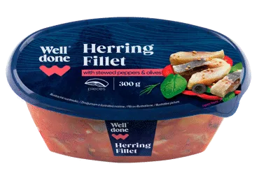 Mar. silkių filė gab. su troškintomis paprikomis ir alyvuog., 300 g