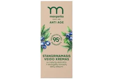 MARGARITA ANTI AGE stangrinamasis veido kremas, 50 ml