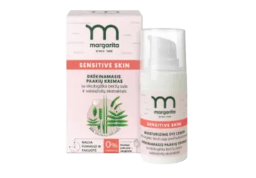 MARGARITA SENSITIVE SKIN drėkinamasis paakių kremas su beržų sula ir vaistažolių ekstraktais 15 ml