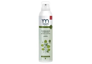 Stiprios fiksacijos plaukų lakas su alaus mielių ekstraktu ir keratinu MARGARITA, 250 ml