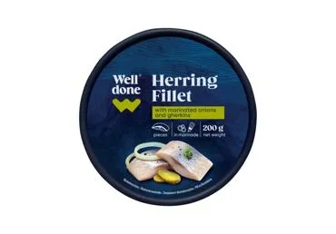 Siļķu filejas marinādē ar sīpoliem un gurķiem WELL DONE 200g